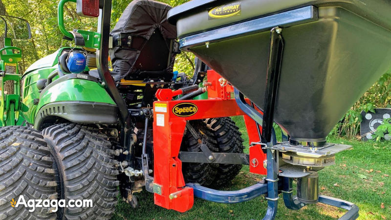 Speeco quick hitch mounted on tractor