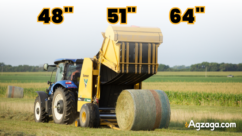 Net wrap can come in 48", 51", and 64" sizes