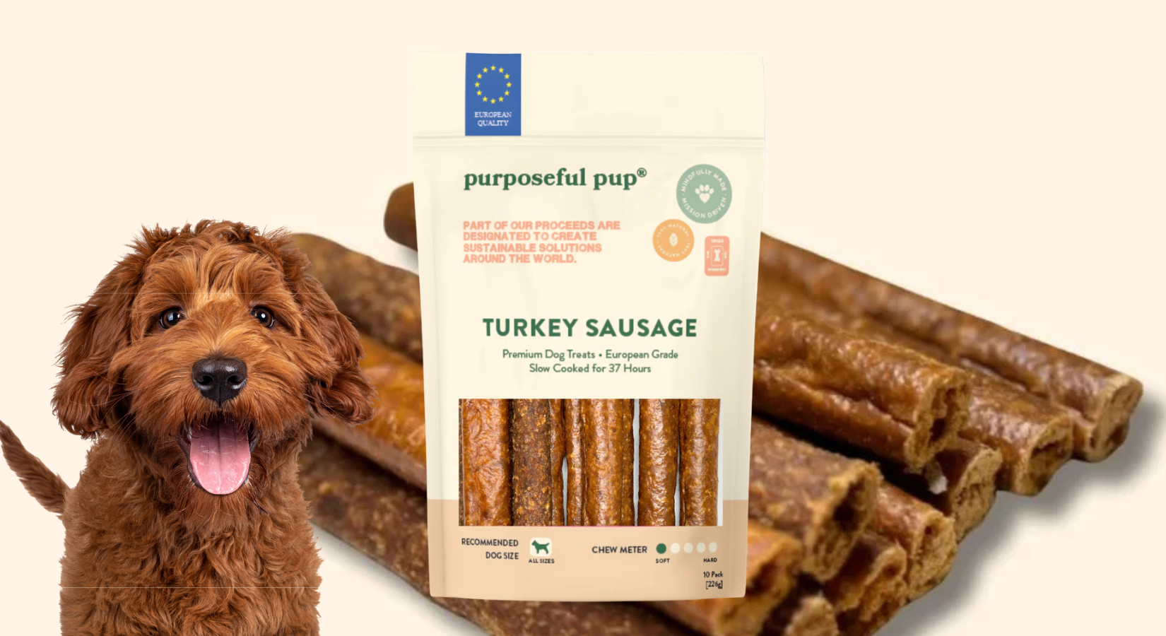 Purposeful Pup Turkey Sausage Chews